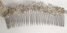 Classic Elegant Silver Crystal Rhinestone Beaded Bridal Wedding Headband Ansonia