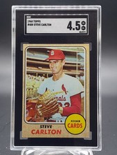 STEVE CARLTON 1968 TOPPS BASEBALL #408 ST. LOUIS CARDINALS SGC 4.5 Q4444