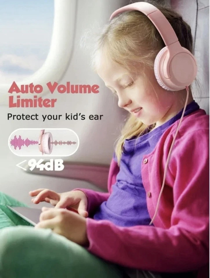 Mpow Kids Headphones for Kids - Pink - Foldable Safe Volume - A0044 - Image 4 of 4