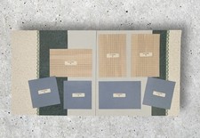 Premade 2 Page Scrapbook Layout Easter Theme Blue And Tan Tones With Stickers