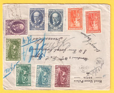 Bulgaria kompl. Set ! 1921 on cover to Belgium ! registred, censor?
