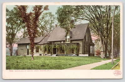 #ad Birthplace Admiral Dewey Montpelier VT Vermont 1904 Postcard $7.85