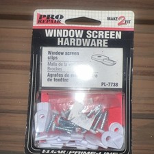 PRIME LINE PL 7738 PACK 12 FLUSH 1/2" X 7/8" WHITE WINDOW SCREEN CLIPS 0391508