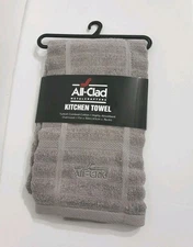 ALL-CLAD Absorbent Cotton Oversized Kitchen Towel 17" X 30" Titanium Gray