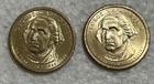 2007  P & D George Washington Presidential Dollars Position B - 2 Coins - UNC — photo 1