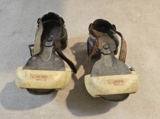 Vintage Union Brand Adjustable Youth Metal Roller Skates With Straps