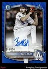 2025 Bowman Chrome Draft Blue Wave Refractor Zach Root 1ST ROOKIE AUTO 014/150