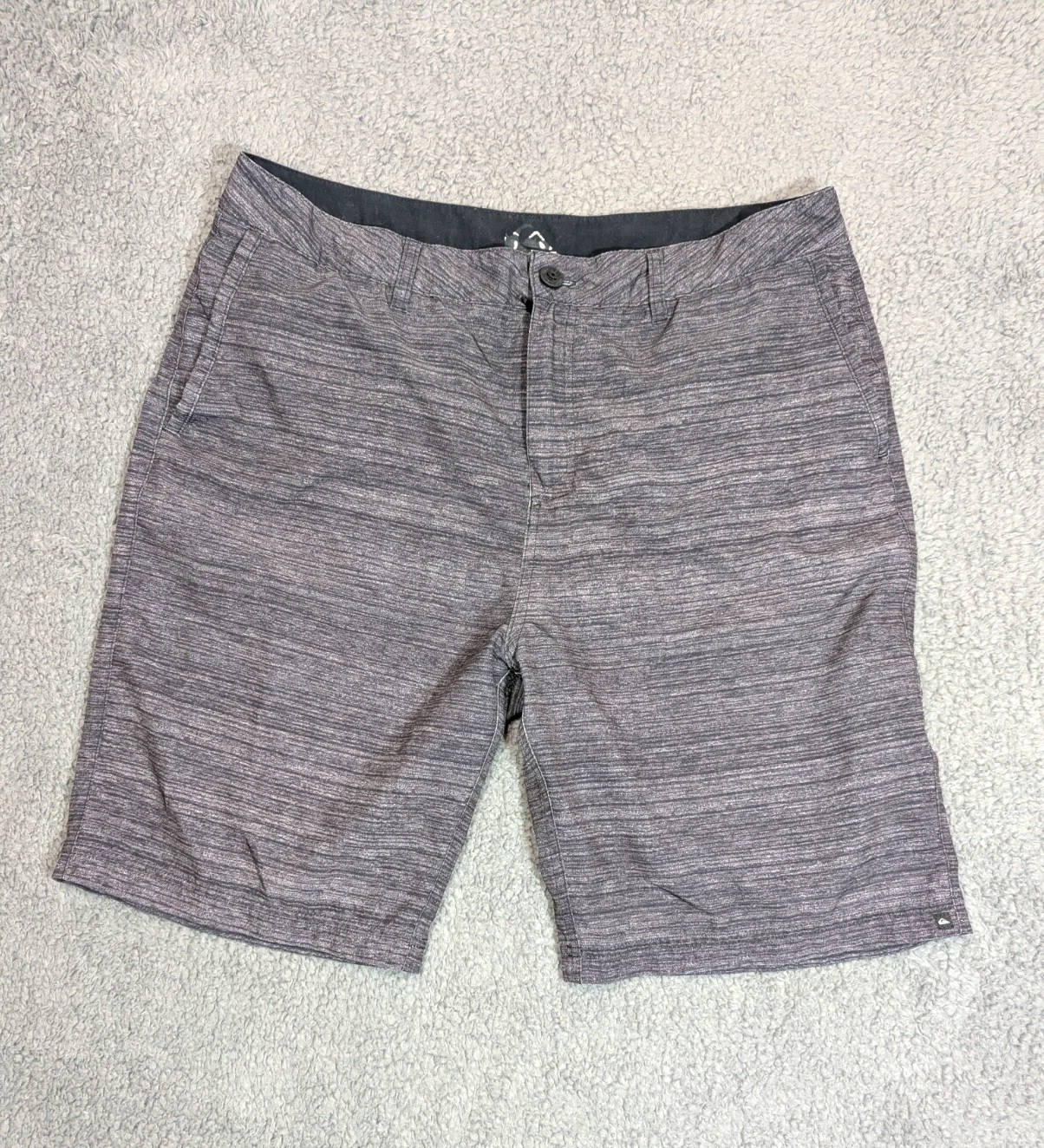 Quiksilver Amphibian Hybrid Shorts Mens 36 Gray Stretch Quick Dry Performance