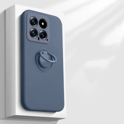 Silikon Handyhülle mit Ringhalter Für Xiaomi 14T Pro Redmi Note 13 12 11 Poco M6