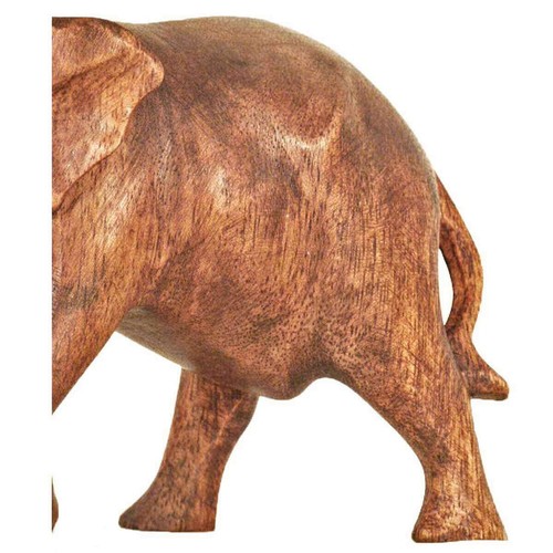 Elefant Holz Figur Skulptur Abstrakt Holzfigur Afrika Asia Glücksbringer Deko - Bild 5 von 7
