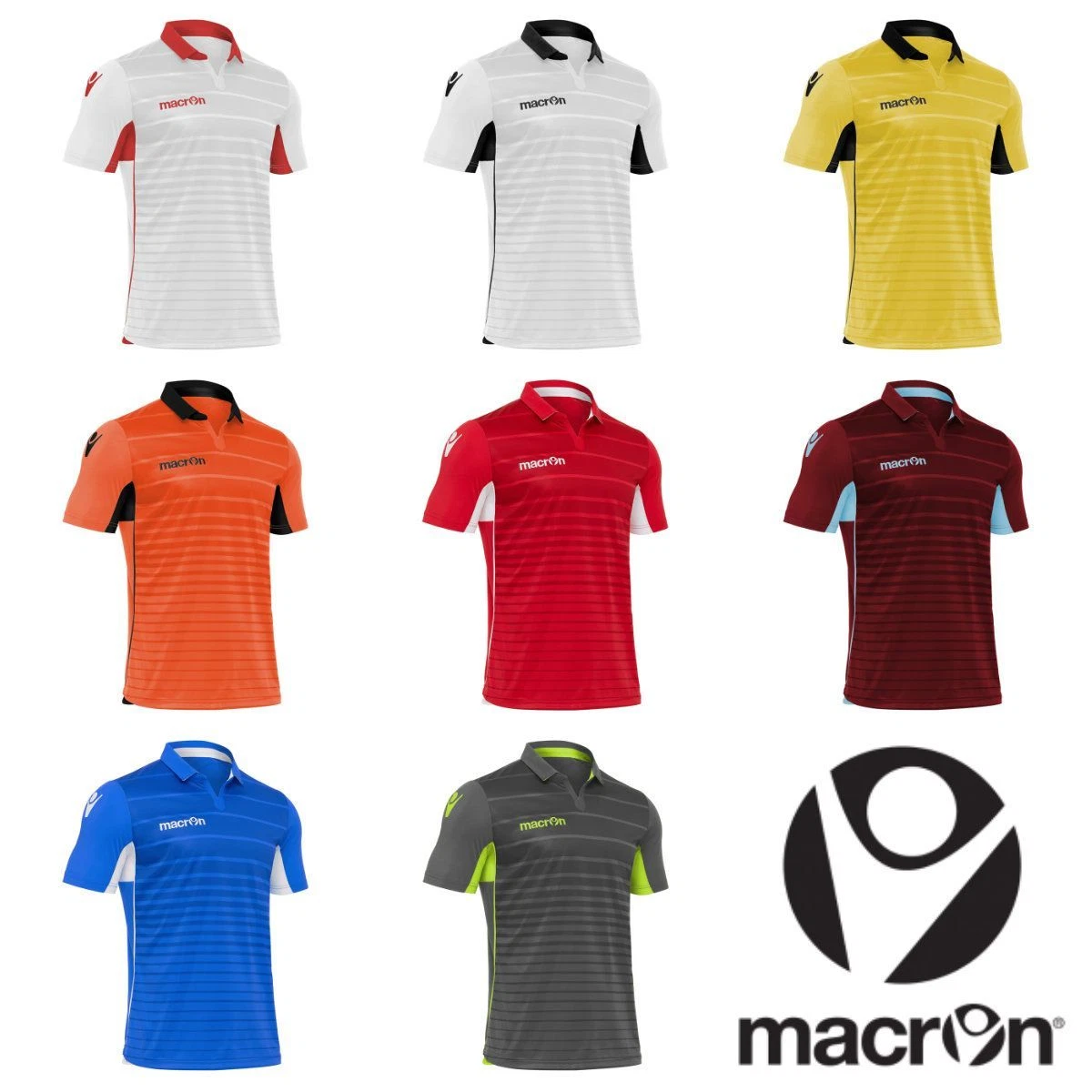 MAILLOT FOOTBALL TABIT MACRON Manches Courtes Tailles de 3XS