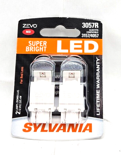 Sylvania LED Red 3057R 2-Pack Lamps Also Fits 3157 4057 for Red Lens ...