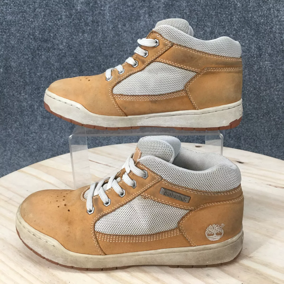 White and gold timberland shoes hotsell