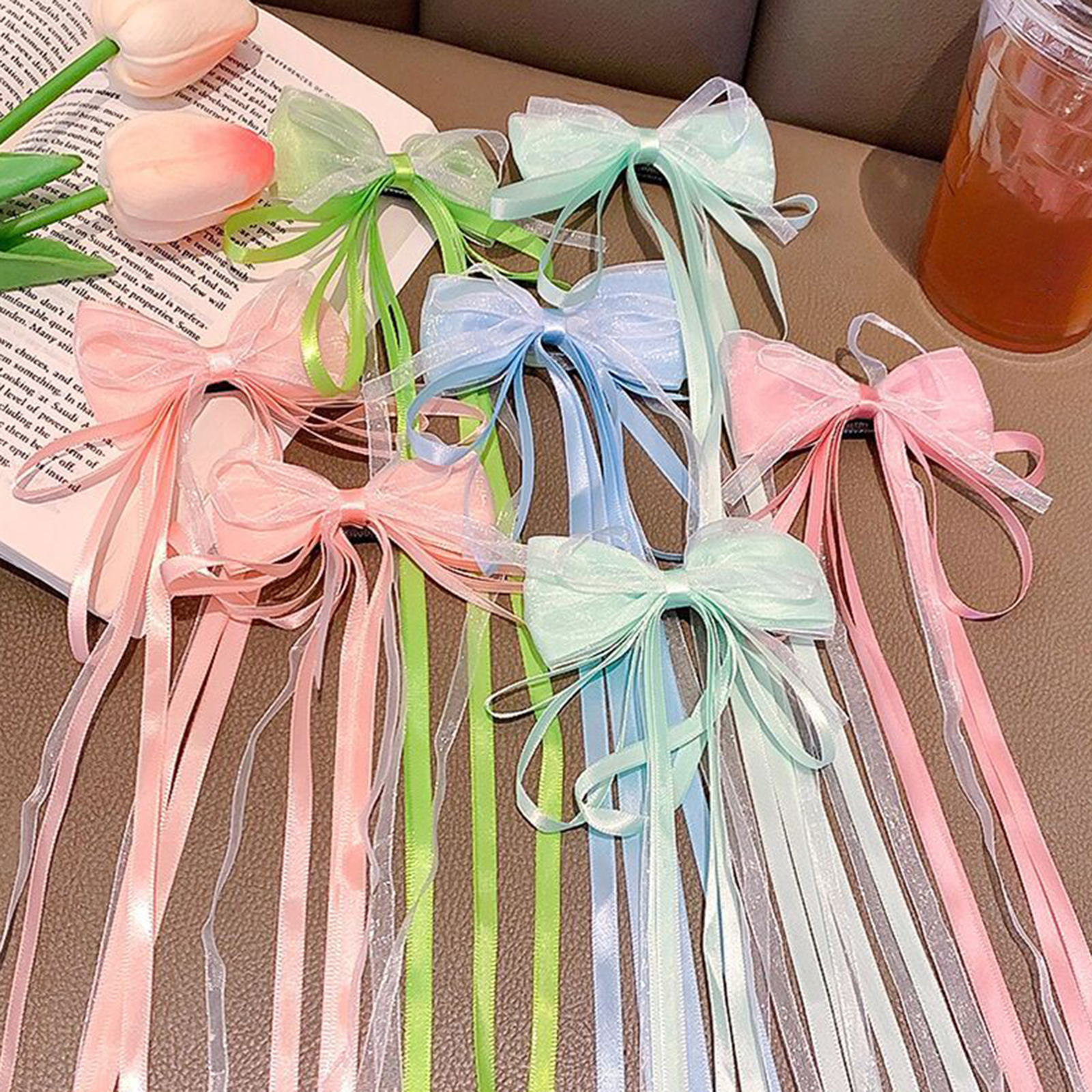 2pcs Mesh Hairpins Skin-touch Hair Accessories Bow-knot Design Kids Hairpins