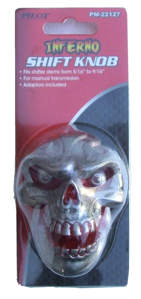 Botão de câmbio manual CAVEIRA botão de câmbio interior INFERNO vermelho - Imagem 2 de 3