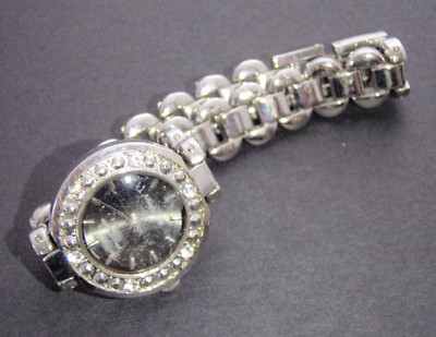 Ladies Bracelet Watch VTG 1990's Alberto Fiora FOR PARTS Face Scratched Untested