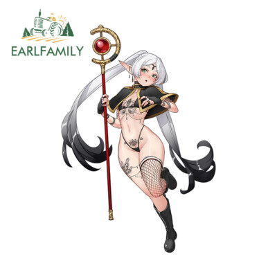 EARLFAMILY 5.1 in Frieren Girls Car Stickers Occlusion Host Laptop DIY