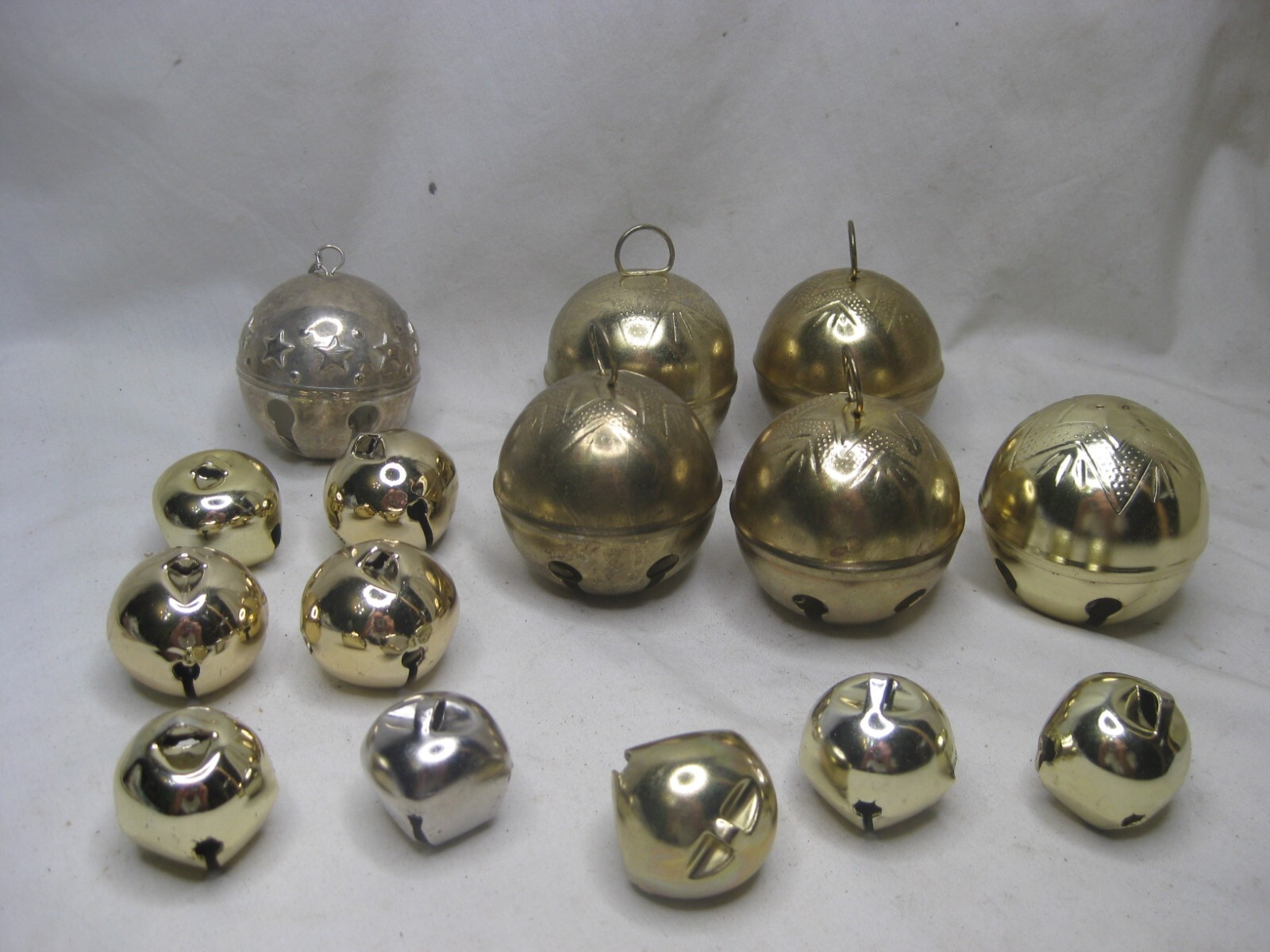 15 jingle bells bell lot mixed size ringer decorative metal bells | eBay