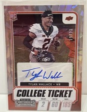 2021 Contenders Draft Picks Cracked Ice Ticket /23 Tylan Wallace Rookie Auto RC