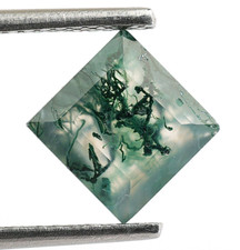 Natural Moss Agate Square Shape 7X7mm Loose Gemstone Birthday Gift Lovers 2 Ct.