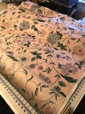 P Kaufmann Inc Fabric 54" Floral  Pink Green Gray by the yard