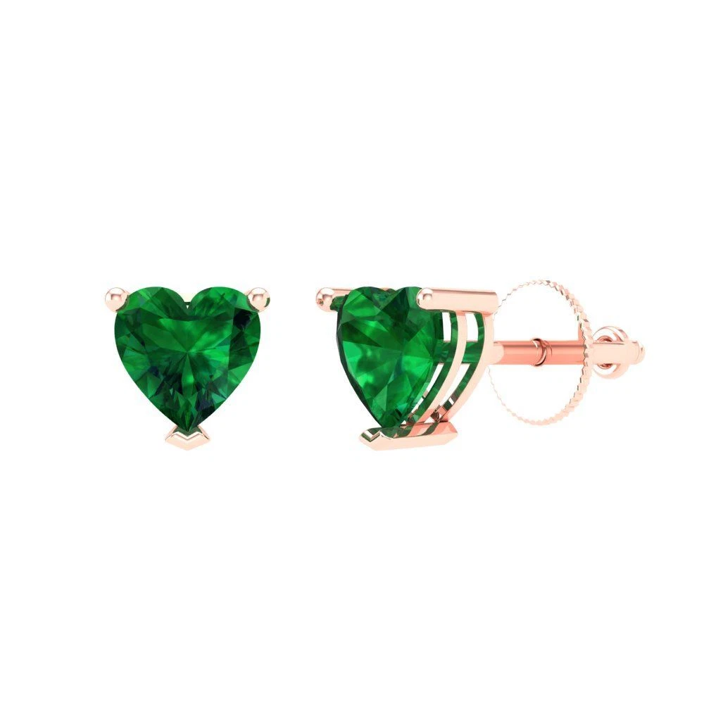 Simulated emerald sale earrings