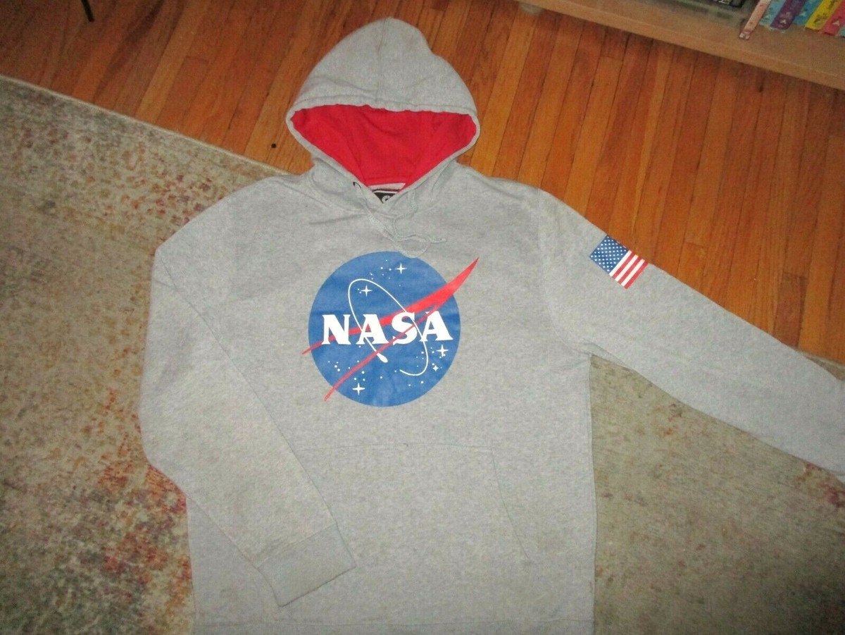 NASA HOODIE BY AKADEMIKS Hooded Sweatshirt Space Astronaut American Flag  LARGE | eBay