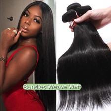 Straight 100G/Bundle Hair Weave Indian Virgin Human Hair Extensions 8-30Inch 1B