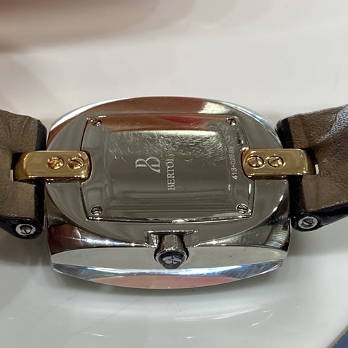 80%Off UNIQUE 18K-Steel Bertolucci Doppia mother Of Pearl Dial Crystal Watch - Picture 6 of 16