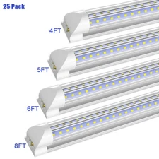25 Pack 8 FT LED Shop Light Fixture T8 4FT 5FT 6FT LED Tube Light Bulb 8 Foot