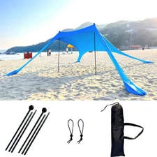 Beach Tents Portable Sun Shade Canopy UPF 50+ Outdoor Sun Shelter with Sandbag