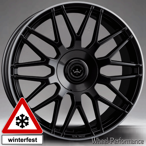 18 Zoll MX7 Alufelgen 8x18 5x108 ET40 schwarz matt mit poliertem Rand für Volvo - Bild 1 von 8