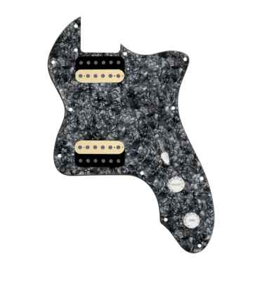 920D 72 Thinline Tele Loaded Pickguard Hot Rough Neck Humbucker Blk Pearl/Wht/Cm
