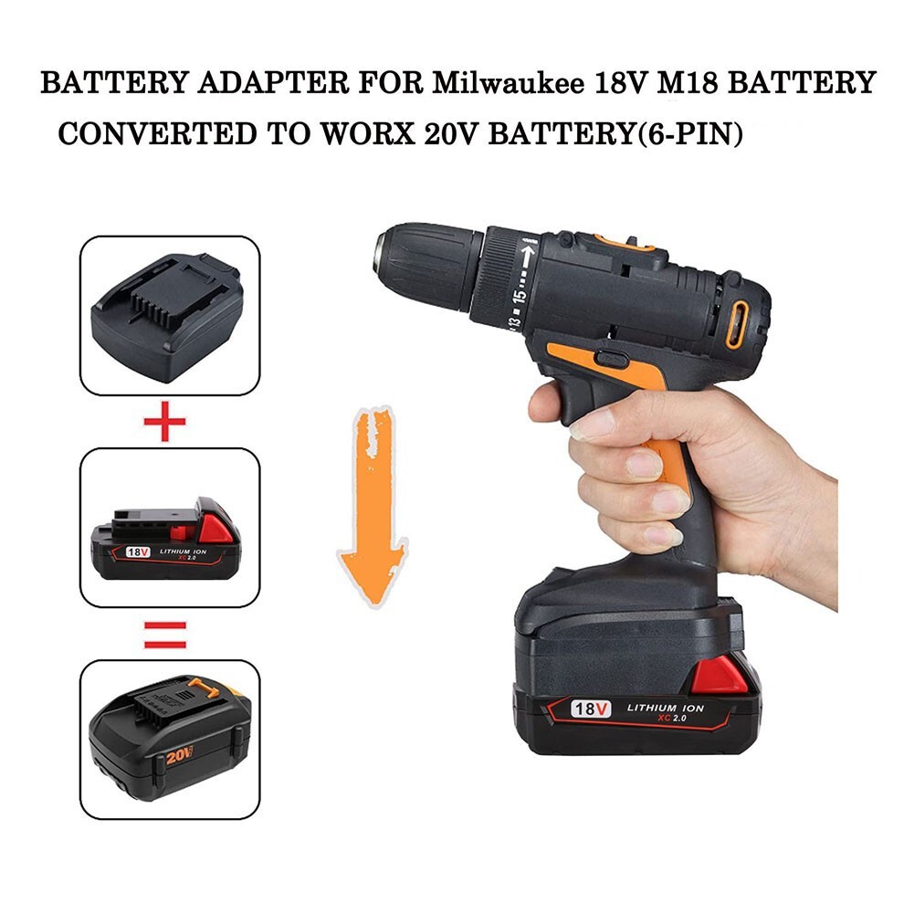 Superior Quality Battery Adapter for Milwaukee and For Worx Power Tools