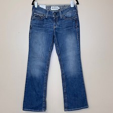 Ariat Real Mid Rise Boot Cut Jeans - Women's Size 29 S - Blue