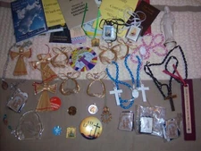 RELIGIOUS ITEMS, SCAPULARS, ROSARIES, PRAYER CARDS, BOOKLETS, CATHOLIC, ANGELS +