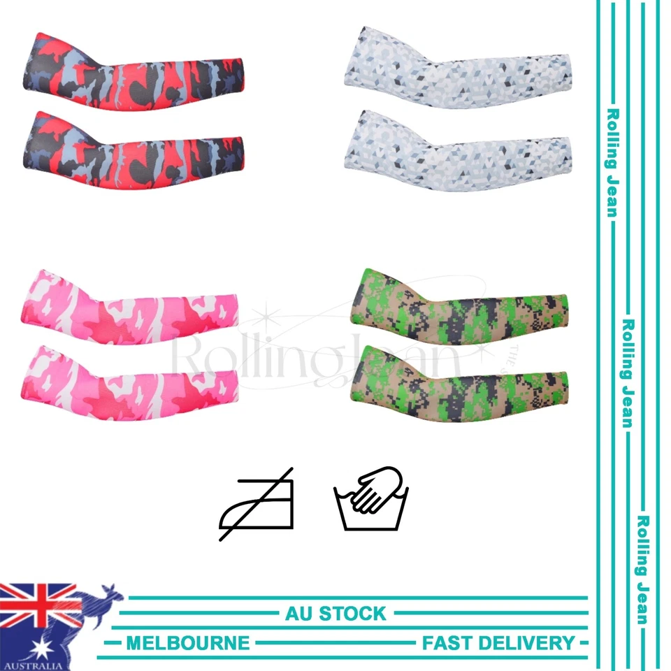 Cooling Sport Arm Stretch Sleeves Sun UV Protection Covers Cycling Golf Unisex - image 3 of 4