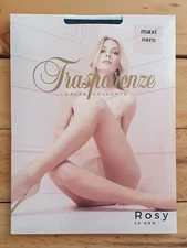 Transparenze Calze Collants Rosy 20 Denier Sheer Nylon Tights - XL Black