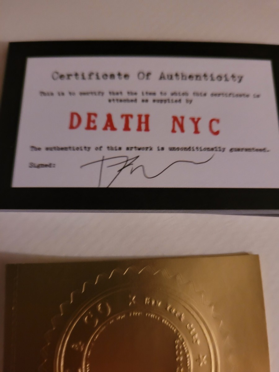 Death NYC 19x13 Signed Graffiti Pop Artist Rare. Keith