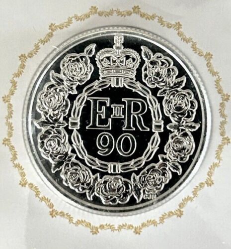 Moneda de plata fina Royal Mint 2016 £20 el 90 cumpleaños de Su Majestad la Reina - Imagen 3 de 5