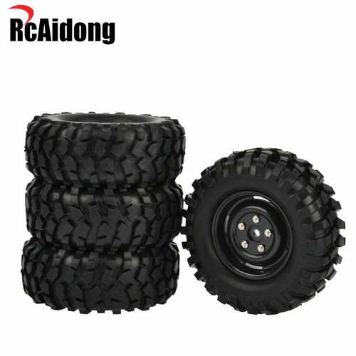 4 piezas llanta de rueda de goma de 96 mm 1,9 pulgadas y neumático para coche sobre orugas de radiocontrol 1/10 - Imagen 2 de 4