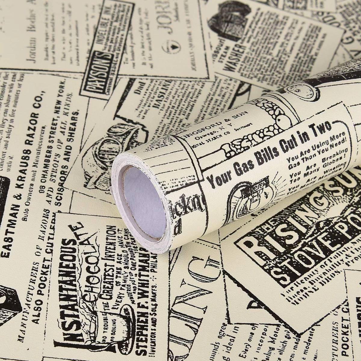 Newspaper wallpaper deals