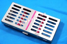 GERMAN DENTAL AUTOCLAVE STERILIZATION CASSETTE RACK BOX TRAY FOR 7 INSTRUMENT