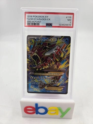 2016 Pokemon XY Full Art M Gyarados ex 115/122 Breakpoint PSA 7