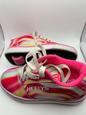 Heelys Pink-multicolor Removable Wheel Roller Shoes Girls Size Youth 1 Very Good