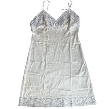 Vintage Ashley Taylor White, Lace, Sleeveless, Nighty/Slip- 38 M