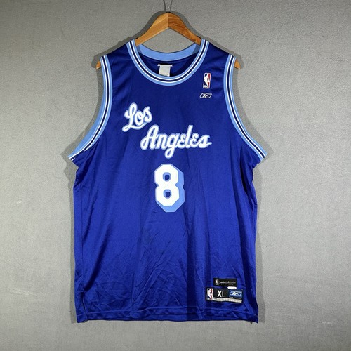 Reebok Kobe Bryant Los Angeles Lakers #8 Blue Jersey Men’s XXL Reebok Hardwood