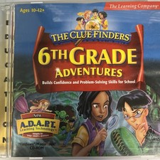 Clue Finders 6th Grade Adventures CD-ROM Learning Homeschool Ages 10-12 VGC-QQQ