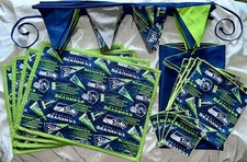 2026 SEATTLE SEAHAWKS  SUPER BOWL TABLE LINENS & HANDMADE PARTY DECORATIONS