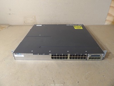Cisco WS-C3750X-24T-S V02 Ethernet Switch - INCL C3KX-NM-1G + 1x PSU /RACK EARS